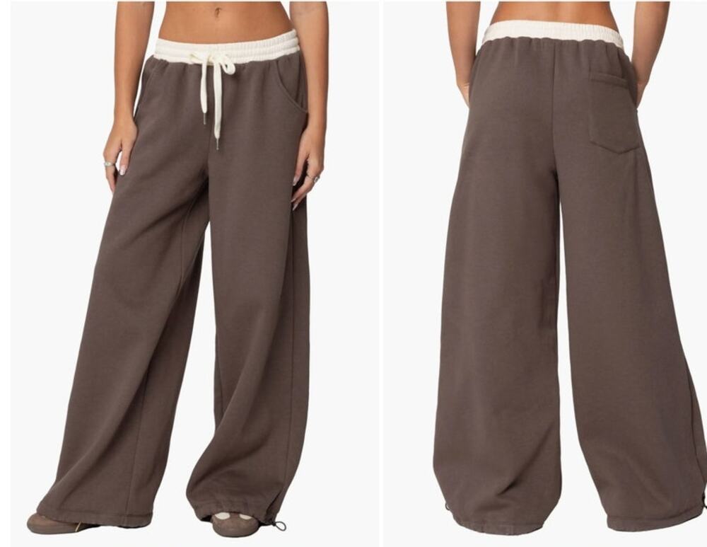 EDIKTED Mikki Wide Leg Sweatpants Size XS
